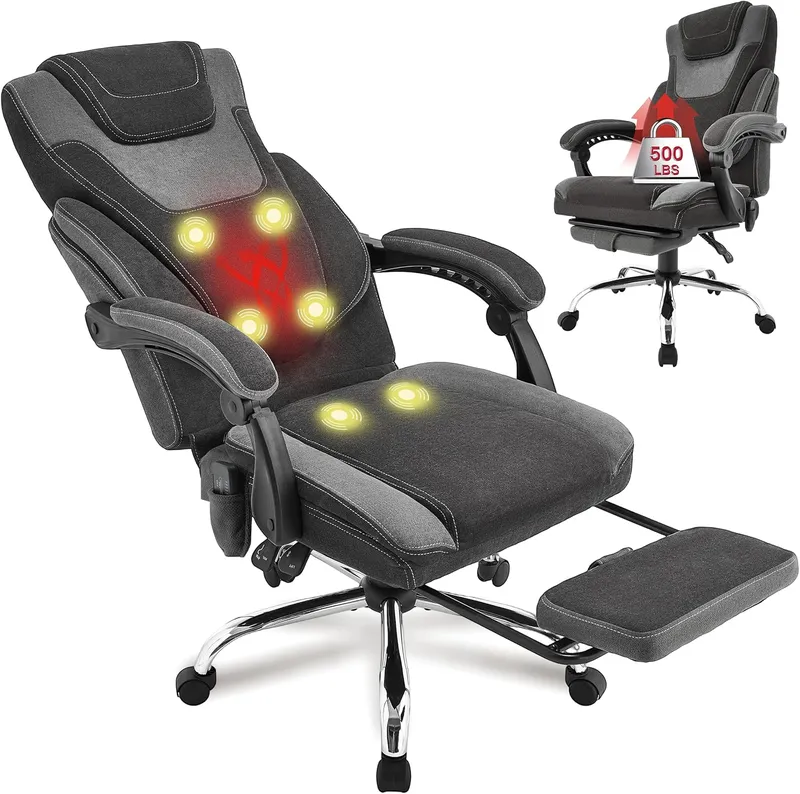 BLISNEST Massage Office Chair with Foot Rest